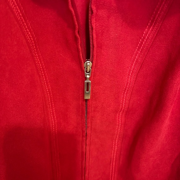 Conrad C Faux Suede Red Jacket - Picture 6 of 14